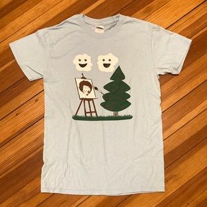 Bob Ross Happy Little Clouds T-shirt